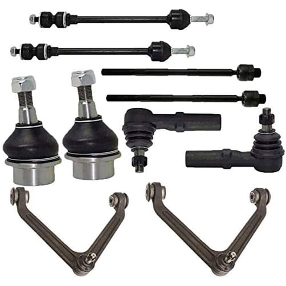 Afa Motors 10 Pcs Front Control Arms Suspension Kit for 2002 2003 2004 2005 Dodge Ram 1500 Control Arm Ball Joint TieRod Kit 5-Bolt 4WD 4x4