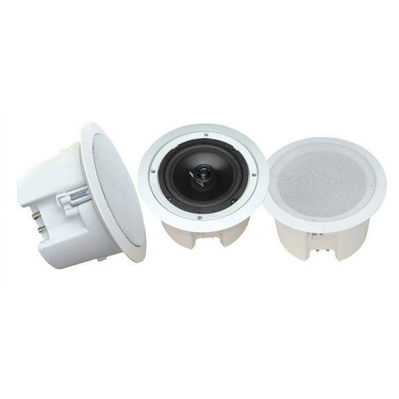 PYLE PDPC82 - In-Wall / In-Ceiling 8'' Dual Enclosed Speaker System, Directable Tweeter, Flush Mount, 250 Watt