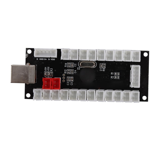Controlador de botones codificador USB Bling Bling para juegos de arcade PC Raspberry Pi Negro CY-822C