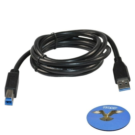 HQRP 6ft USB 3.0 Type A-Male to B-Male (M/M) Data Cable Super Speed Cord for External Hard Drive HDD / SSD Enclosure; Docking Station; USB3.0 Hub / Port Replicator; Camera; Scanner; Printer +