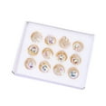 thumbnail image 1 of Fiudx Colgantes para Árbol de Navidad, 12 Piezas con Diseño de Bola de Cristal, Ligeros y Fáciles de Colgar, Decoración Navideña Versátil, Decoración para Fiestas de Invierno, Etiquetas de Regalo par, 1 of 2