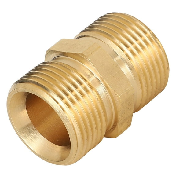 M22 High Pressure Washer Hose Extension Connector Coupler Metric M22-14mm Male Thread to M22-14mm Solid Brass