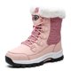 thumbnail image 2 of Zapatos Invierno Al Aire Libre Nieve Resistentes Mujeres Cómodas Media Pantorrilla Peluda, 2 of 9