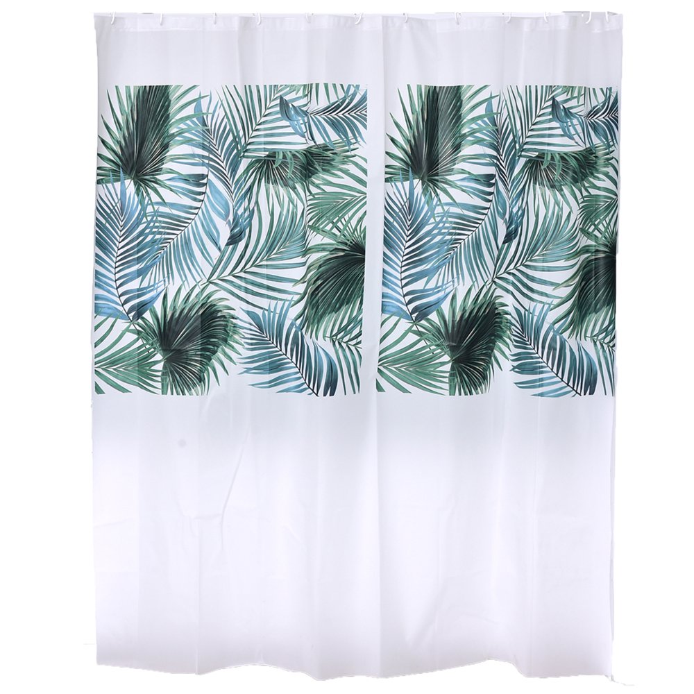 Tropical Collection Printed Peva Liner Shower Curtain Plastic 71x73