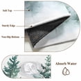thumbnail image 6 of Round Rugs 4Ft, Forest Green Ombre Round Area Rug Washable Indoor Throw Carpet, Watercolor Sage Green Trees Soft Non Slip Circle Rug for Kitchen Nursery Room Home Decor Aesthetic, 6 of 8