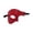 Red, variant on Halloween Asymmetrical Half-Face Mask, Matte Finish Masquerade Prop with Adjustable Elastic Strap (1 PC Mask) Black One Size