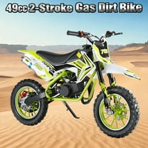 Mini Dirt Bike,49cc Gas Powered 2 Stroke Off Road Trail Bike for Kids and Adults, Kids Dirt Bike Gas Power Motocross,Off Road Mini Motorcycle,Pocket Motorbike with Front Rear Disc Brakes