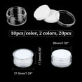 thumbnail image 2 of 1bag 20pcs 2 colors Mini Round Stone box Small Loose Diamond Gemstone Display Case Plastic Containers Holder with Clear Top Lids and Sponge Black and White 1.2×0.7 Inch, 2 of 9