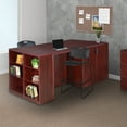 thumbnail image 2 of Regency Legacy Stand Up 2 Storage Cabinet/ 2 Desk Quad with Bookcase End- Mahogany, 2 of 7