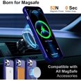 thumbnail image 2 of 360° Rotatable Stand for iPhone 12 Pro Max Case with Magnetic [ Grade Drop Tested][Adjustable Kickstand] Ring Translucent Slim Hard Back Soft Edge, Blue, 2 of 6
