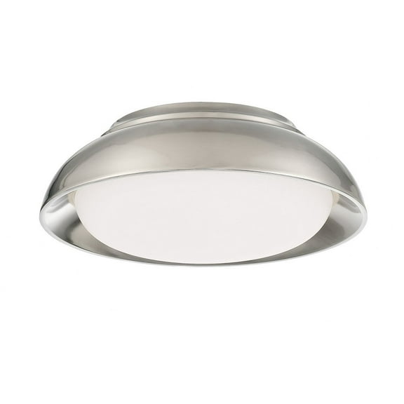 718-84-L-Minka Lavery-20W 1 LED Flush Mount-4.63 Inches Tall and 12 Inches Wide-Brushed Nickel Finish