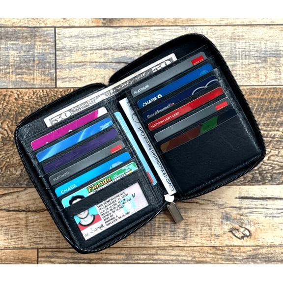 Mens Hipster wallet with all around zipper by Leatherboss