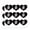 Clear, variant on Cyborg Android Robot Science Woman Face Heart Shaped Planner Calendar Scrapbook Craft Stickers