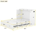 thumbnail image 2 of Harper & Bright Designs Full Size Murphy Bed Wall Bed with Storage Drawers, Wood Murphy Bed Chest with Sockets & USB Ports, Pulley Structure Design, White, 2 of 11
