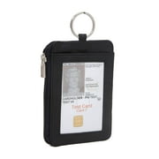 RFID Wallet Double ID Key Ring Mini - Protective Wallet for Credentials - RFID Blocking Leather Wallets