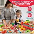 thumbnail image 5 of Play Food Sets for Kids Kitchen-80PC Pretend Food with 2 Kids Picnic Basket, Toy Food with Pizza Toy, Plastic Food Cutting Toys, Play Kitchen Accessories - Fake Food, Boys Girls Toddlers Gifts, 5 of 6