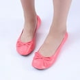 thumbnail image 3 of Dakaela Women's Flats Foldable Ballet Flat Shoes Bowknot Ballerina Round Toe Comfortable Lightweight Slip on Casual Mary Jane Dress Shoes Hot pink 7.5, 3 of 4