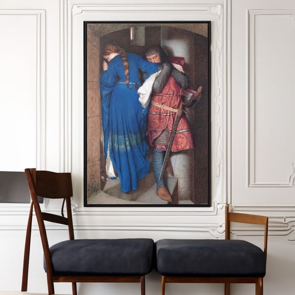 Pre-Raphaelite Print Hellelil and Hildebrand Art Reproduction, Unframed Canvas 24x36in