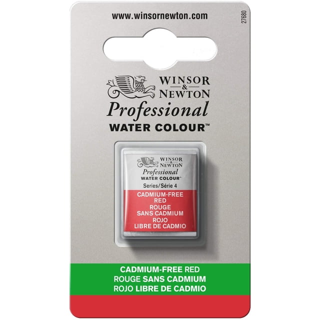 Winsor & Newton Professional Acuarela Pintura Media Pastilla Sin Cadmio Rojo