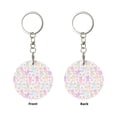 thumbnail image 2 of Naloa Colorful Bunny Print Round Keychain Keychain Key Ring, Key Tag, Key Chain Bulk for Gift Accessories (Round), 2 of 7