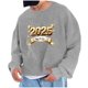 thumbnail image 1 of Sudadera sin capucha para hombre, sudadera con estampado del año 2025, jersey de cuello redondo, manga larga, para ejercicio, sin sombrero, abrigo, sudadera con capucha, blusa de poliéster para hombre, 1 of 4