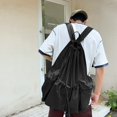 thumbnail image 4 of Mochila con cordón FLhrweasw Correa ajustable unisex Negro, 4 of 9