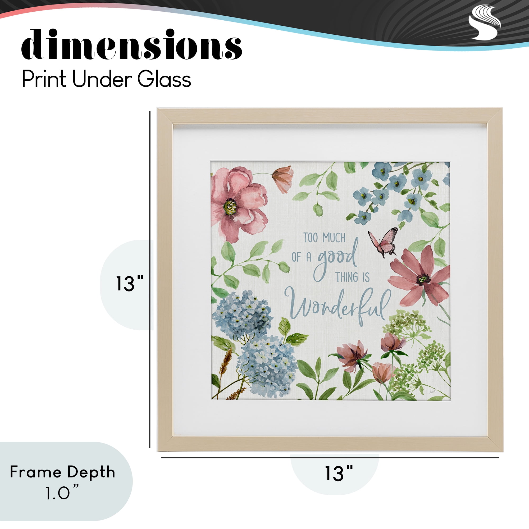 Stupell Industries Too Much Of A Good Thing Birch Framed Print Under Glass, design by Nan
