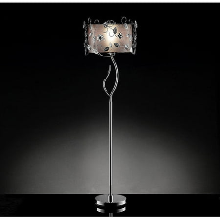Ore International Inc Silver Crystal Floor Lamp Com Ore International Inc Silver Crystal Floor Lamp