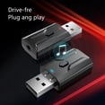thumbnail image 3 of Soumake T02 Récepteur Émetteur Mains Libres Bluetooth-compatible V5.0 Adaptateur USB Multifonctionnel Noir pour Ordinateur, 3 of 8
