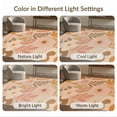 thumbnail image 7 of ODIKA 4'x6' Warm Earth Tones Floral Design Washable Area Rug Bohemian Botanical Pattern with Modern Flair Stain Resistant, Low Pile, Easy Care for Dorm Room, Small Living, 7 of 7