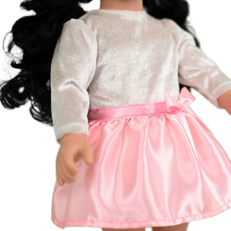 My Life As Posable 18-inch Doll with Black Hair Brown Eyes Dress