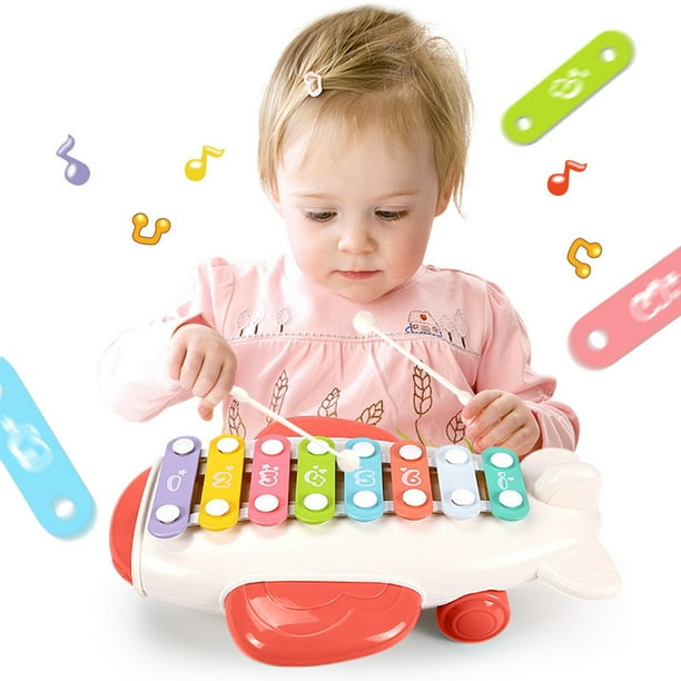 Juguetes, Educación, Avión infantil, Percusión manual, Bebé, Golpeteo, Juguetes educativos, Piano de ocho tonos, Instrumentos musicales, tocar la cítara