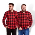 thumbnail image 2 of Camisa a cuadros para hombre de talla grande de franela de manga larga PMG GG G1 G2 G3 G4 Deng Xun unisex, 2 of 2