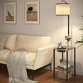 thumbnail image 2 of Floor Lamp with Table, End Table for Living Room with Lamp, Shelves Side Table with Charging Station(USB & AC Port), 3 Color Temperature LED Bulb, Modern Nightstand Lamp for Bedroom, Office, 2 of 19