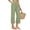 Green, variant on Womens Mint Green Linen Blend Cropped Pants High Waisted Wide Leg with Pockets Elastic Waist,Size S