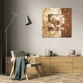 thumbnail image 3 of Linda Thompson 26x26 Gallery Wrapped Canvas Wall Art Titled - Linen Roses II, 3 of 4