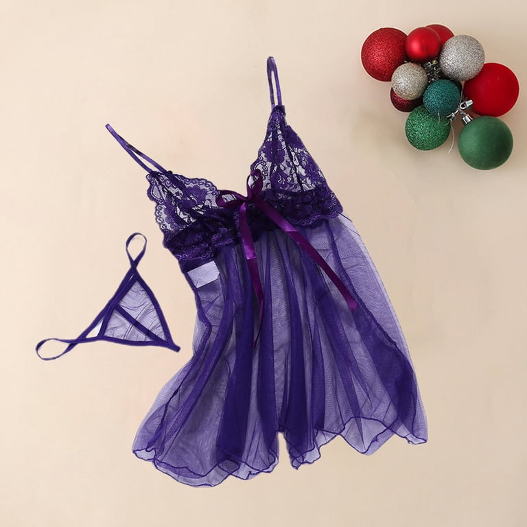 Odeerbi Women's Lingerie Dress Set Babydoll 2025 Valentine's Day
