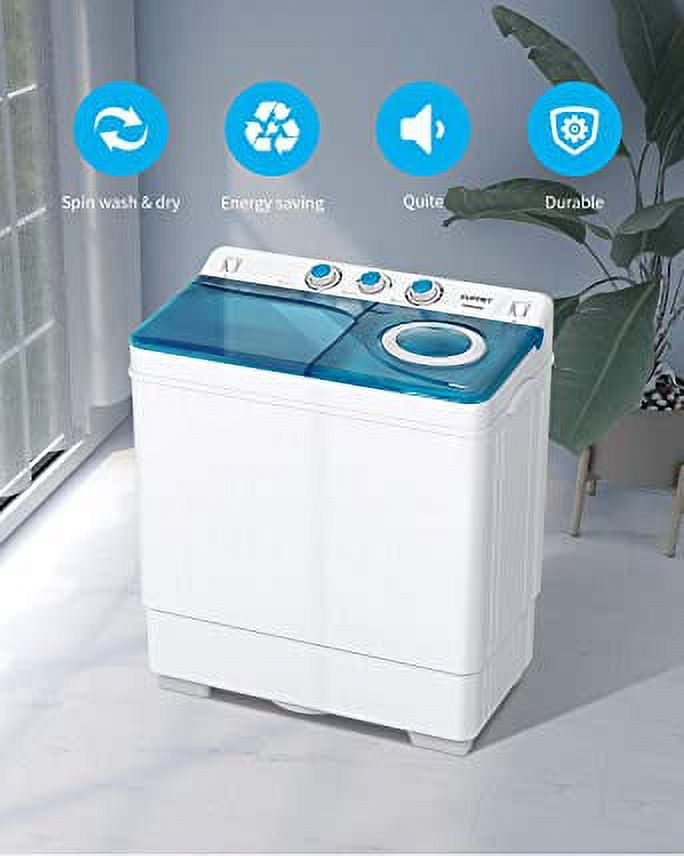 Kuppet Compact Twin Tub Portable Mini Washing Machine 26lbs
