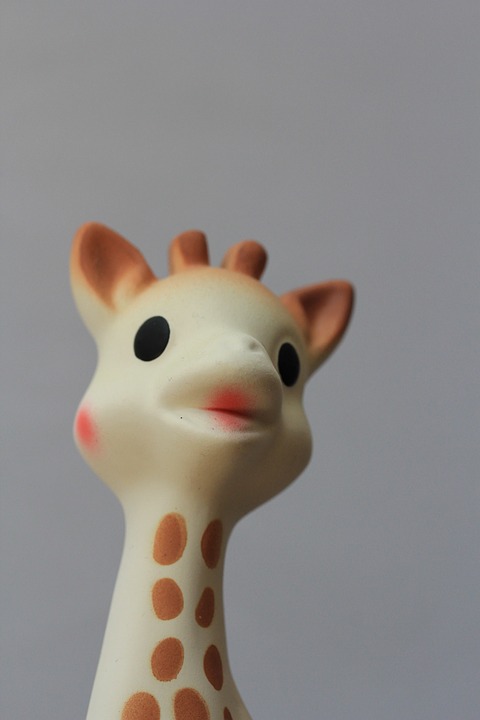 giraffe rubber toy