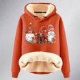thumbnail image 4 of XIAOCHA Womens Hoodies Christmas Santa Claus Graphic Sherpa Lined Hoodie Cozy Fleece Pullover Sweatshirt Festive Holiday Winter Wear, 4 of 4
