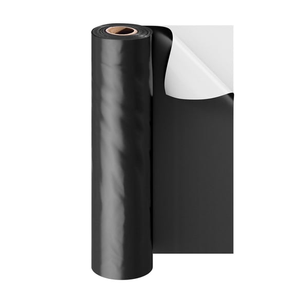 10 Mil Plastic Sheeting - 10' x 100', Heavy Duty Painter's Plastic Drop Cloth - Crawl Space Vapor Barrier, Black/White, Thick Polyethylene Tarp