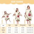 thumbnail image 4 of FORMRS Wearable Blanket Hoodie with Sleeves for Kids Cozy Flannel Sweatshirt, Cute Cherry, 4 of 7