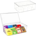 thumbnail image 1 of Porta té apilable para bolsitas de té con tapa, caja de almacenamiento de té, cajas de bolsitas de té de plástico, almacenamiento de té hermético para monodosis de café, caja organizadora de té, 1 of 5