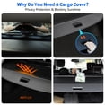 thumbnail image 6 of Cargo Cover Shade Shield For 2015-2018 Hyundai Santa Fe Sport Luggage Shade, 6 of 6
