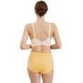 thumbnail image 5 of Xmarks Women's Over Bump Maternity Underwear High Waist Seamless Pregnancy Briefs Panties Multi-Pack Yellow 2XL, 5 of 12