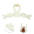 thumbnail image 5 of Unique Bargains Frosted Grace Hair Clips for Home Milky White 3 Pcs, 5 of 6
