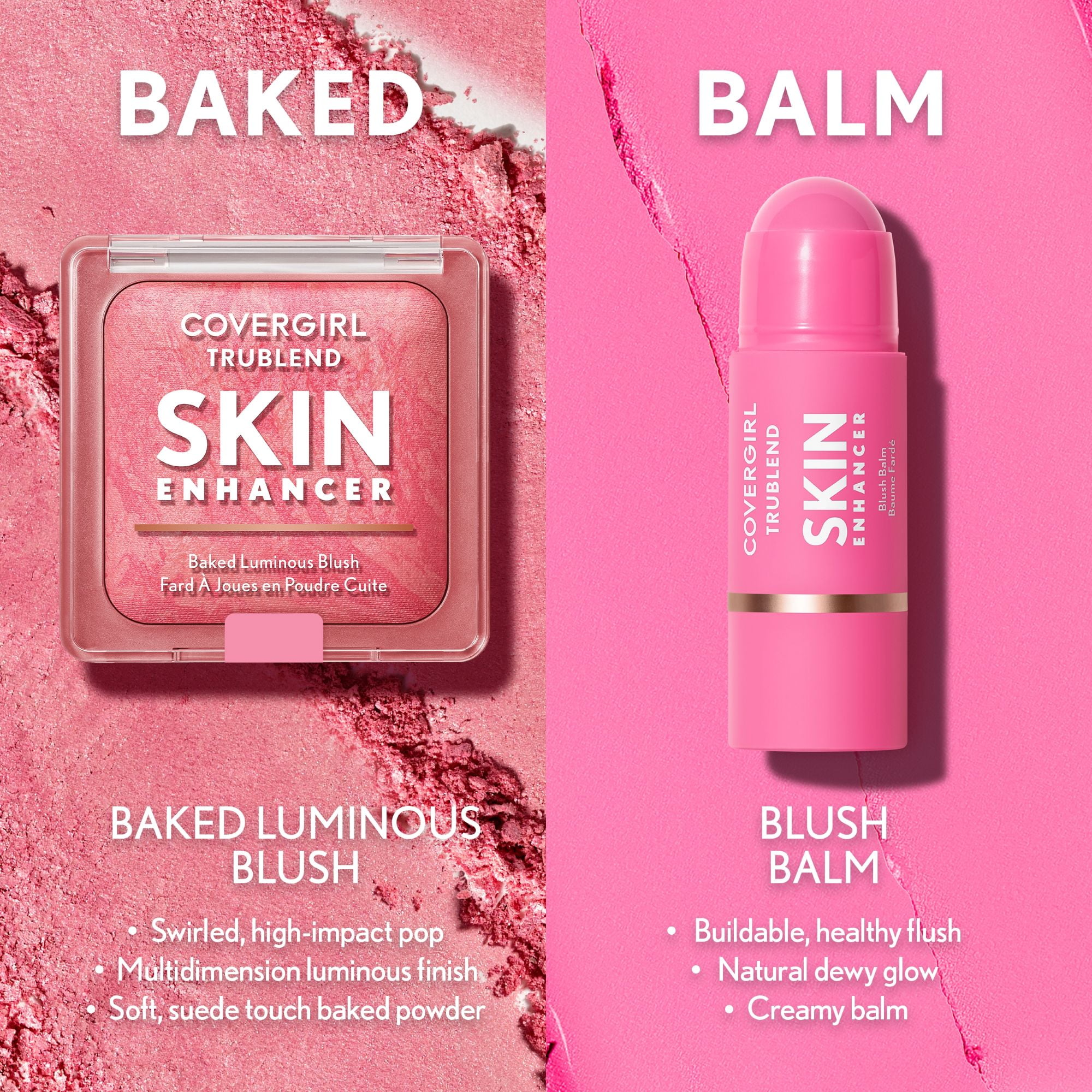 COVERGIRL TruBlend Skin Enhancer Baked Luminous Blush, 410 Rose Latte, 0.28oz