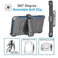 thumbnail image 5 of Njjex Phone Cases for Samsung Galaxy S23, [Buit-in Temerped Glass Screen Protector] Combo Holster Belt Clip [Heavy Duty] [Kickstand] Full-Body Rugged Holster Case（Blue), 5 of 7