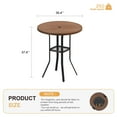 thumbnail image 4 of Vicllax 5 Piece Outdoor Bistro Sets,Outdoor Bar Set with 35" Round Bar Table & Rattan Swivel Bar Stools, Modern Patio Furniture for Garden Balcony Yard, Walnut&Brown, 4 of 9