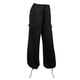 thumbnail image 5 of Pantalones cargo rectos con cordón para mujer talla grande: pierna ancha, holgados e informales, poliéster, transpirables, adecuados para otoño/uso diario, varias tallas, 5 of 5